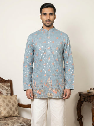 Men's Floral Printed & Thread Work Kurtas