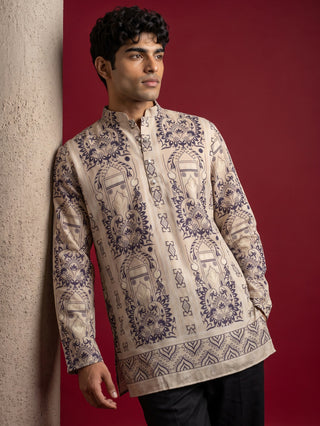 Cotton Blend Ethnic Printed Kurta