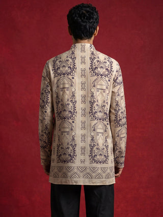 Cotton Blend Ethnic Printed Kurta