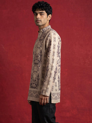 Cotton Blend Ethnic Printed Kurta