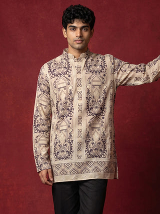 Cotton Blend Ethnic Printed Kurta
