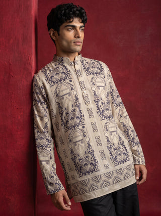 Cotton Blend Ethnic Printed Kurta