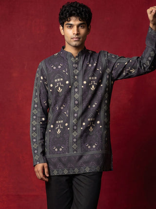 Cotton Blend Ethnic Printed Kurta