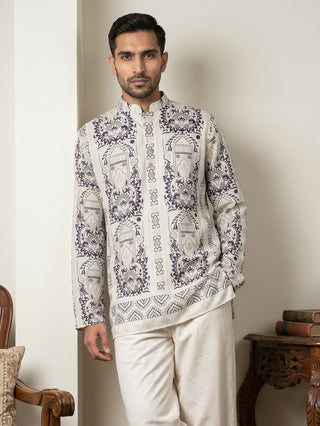 Cotton Blend Ethnic Printed Kurtas