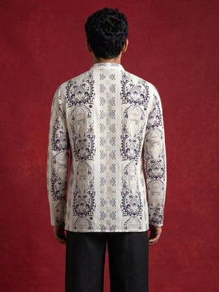 Cotton Blend Ethnic Printed Kurta