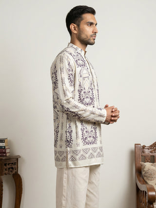 Cotton Blend Ethnic Printed Kurtas