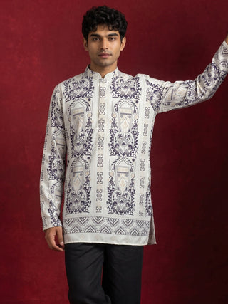 Cotton Blend Ethnic Printed Kurta