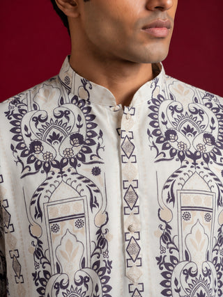 Cotton Blend Ethnic Printed Kurta
