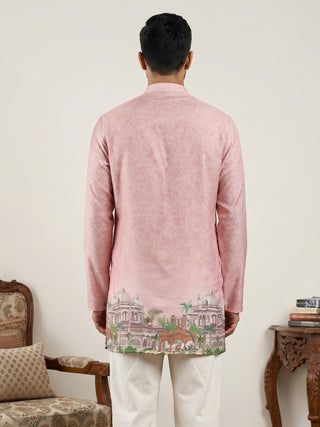 Men's Cotton Blend Ethnic Printed Kurta