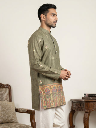 Men's Cotton Blend Printed Kurta