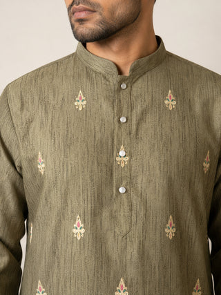 Men's Cotton Blend Printed Kurta