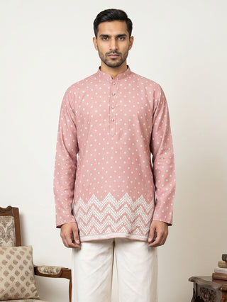Men's Cotton Blend Printed Kurta