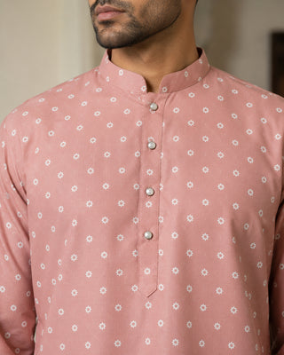 Men's Cotton Blend Printed Kurta