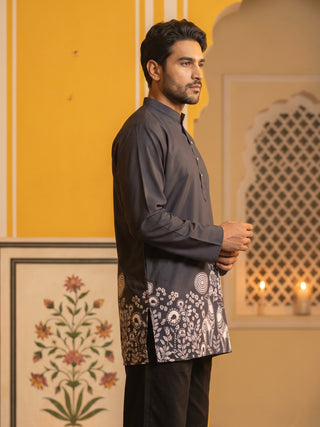Men's Cotton Blend Festive Printed Kurta