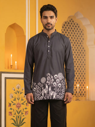 Men's Cotton Blend Festive Printed Kurta