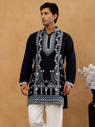 Ethnic Embroidered Japanese Fabric Kurta for Men
