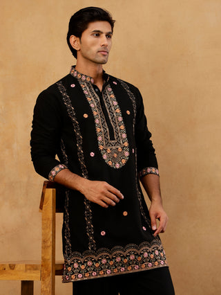 Japanese Fabric Floral Embroidered Kurta