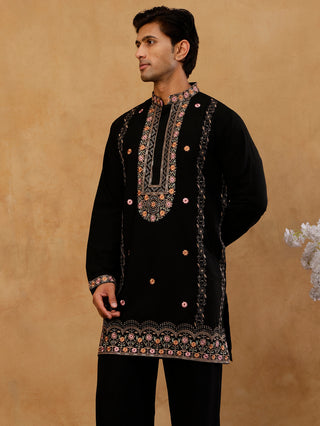 Japanese Fabric Floral Embroidered Kurta