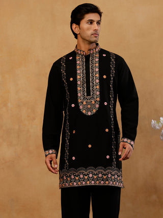 Japanese Fabric Floral Embroidered Kurta