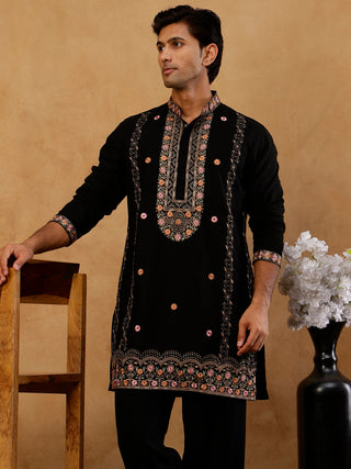 Japanese Fabric Floral Embroidered Kurta