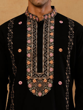 Japanese Fabric Floral Embroidered Kurta