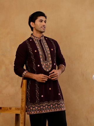 Japanese Fabric Floral Embroidered Kurta