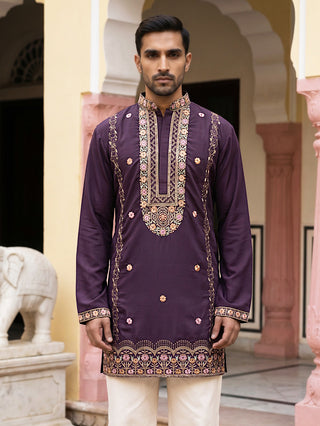Japanese Fabric Floral Embroidered Kurta