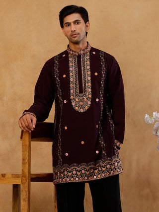 Japanese Fabric Floral Embroidered Kurta