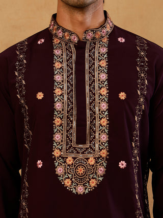 Japanese Fabric Floral Embroidered Kurta
