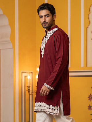 Ethnic Japanese Fabric Embroidered Kurta