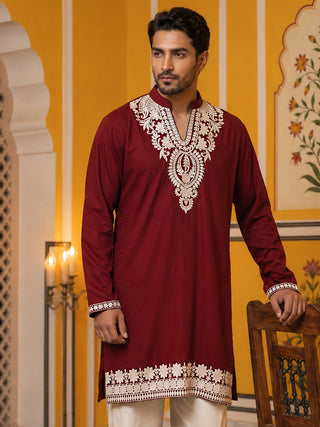 Ethnic Japanese Fabric Embroidered Kurta