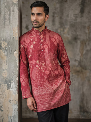 Traditional Cotton Blend Printed Kurta