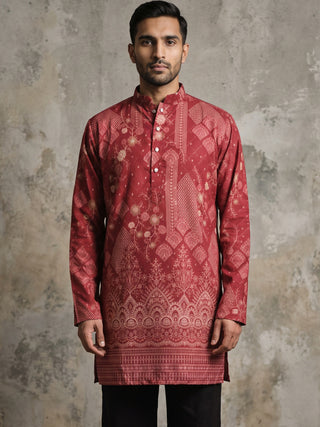 Traditional Cotton Blend Printed Kurta