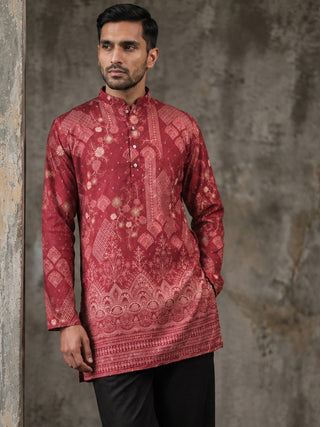 Traditional Cotton Blend Printed Kurta