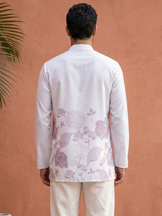 Cotton Blend Floral Printed Kurta