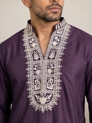 Japanese Fabric Designer Embroidered Kurta