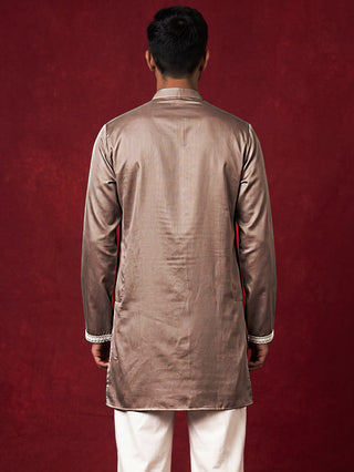Cotton Blend Ethnic Embroidered Kurta