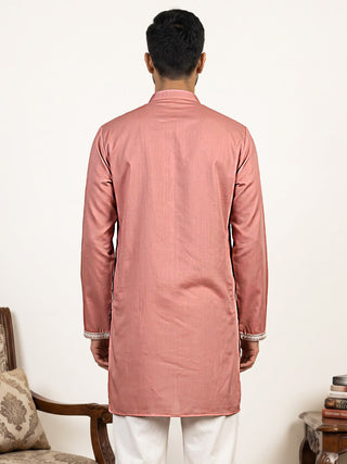 Cotton Blend Ethnic Embroidered Kurta