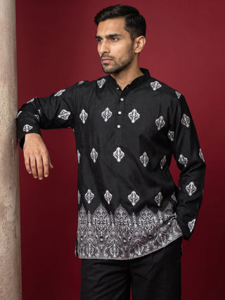 Cotton Blend Ethnic Printed Kurta