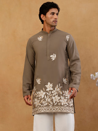 Men's Japanese Fabric Designer Embroidered Kurta