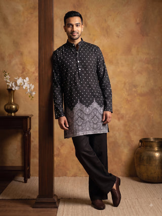 Printed Cotton Blend Kurta for Men