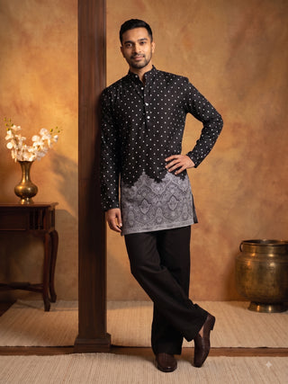 Printed Cotton Blend Kurta for Men