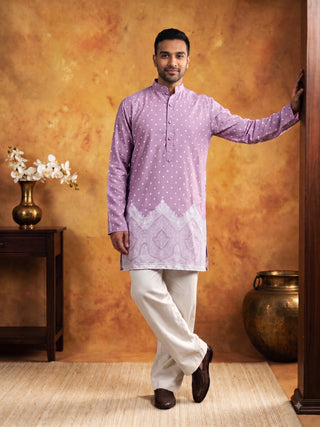 Printed Cotton Blend Kurta for Men
