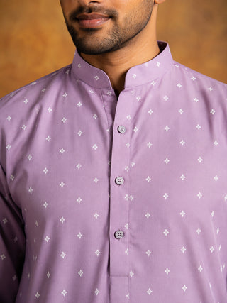 Printed Cotton Blend Kurta for Men