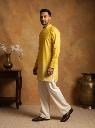 Printed Cotton Blend Kurta for Men