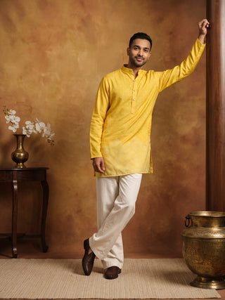 Printed Cotton Blend Kurta for Men