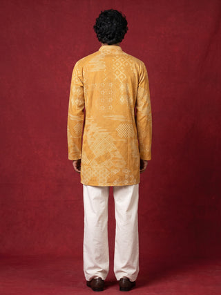 Printed Cotton Blend Kurta for Men
