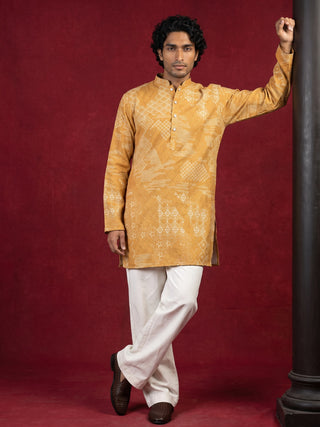 Printed Cotton Blend Kurta for Men