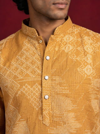 Printed Cotton Blend Kurta for Men
