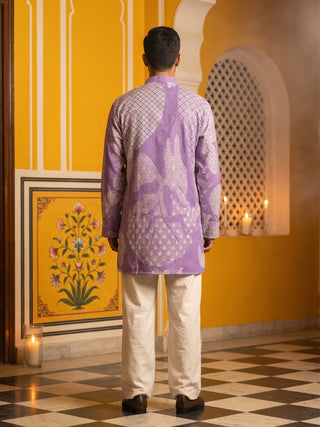 Printed Cotton Blend Kurta for Men